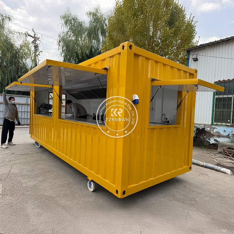 Custom Prefab Mobile Shipping Container Coffee Shop Luxury Restaurant Shipping Container Bar FOOD Kiosk with Kitchen for Sale