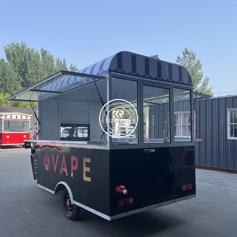 Street Mobile 3 Wheel Fast Food Cart Coffee Van Beer Bar Electric Tricycle Food Truck For Sale