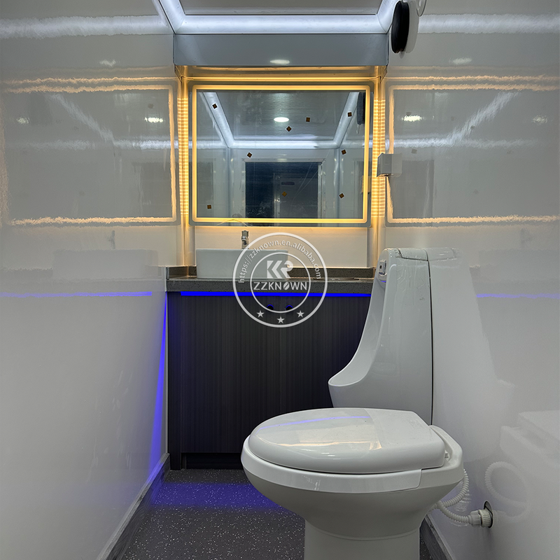 KN-480CS 15.7ft 4 Rooms Outdoor Prefab Restroom Portable Toilet Houses Mobile Construction Site Prefab Toilets