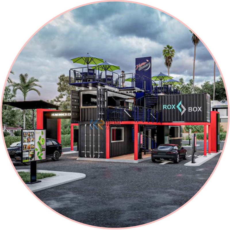 Prefab Container Modular House Integrated Room For Commercial Street Graphic Design Modern Shops Home Villas 5 Years Steel Villa
