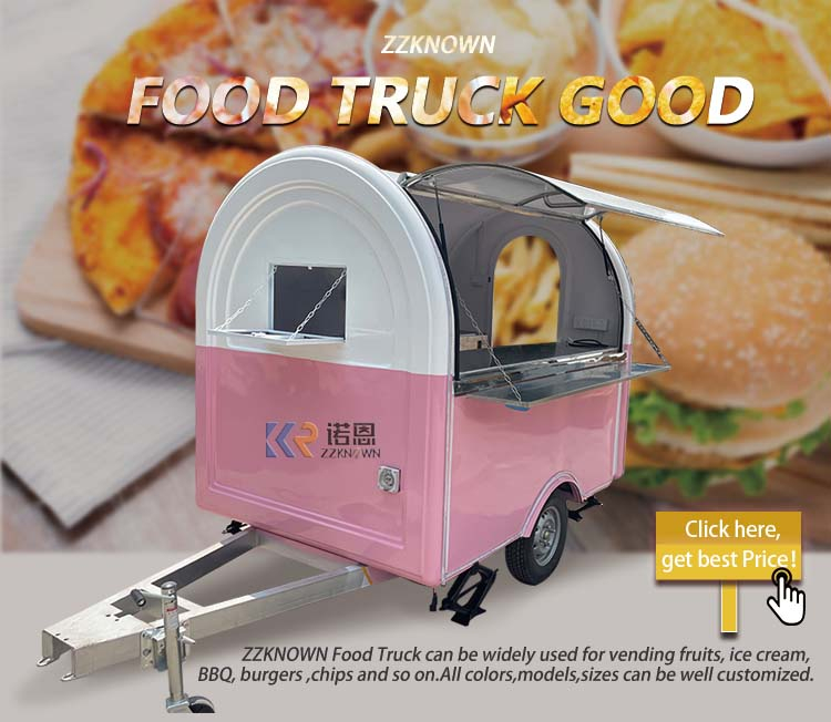 KN-HS230 Commerical Mobile Hot Dog Trailer Vending Cart for Sale Kiosk Hot Dog Stall Food Truck Trailer