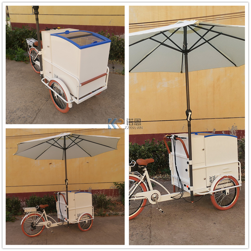 Mobile 3 Wheel Electric Freezer Trike Ice Cream Cargo Bikes for Sale Tricycle Cart with Ice Box