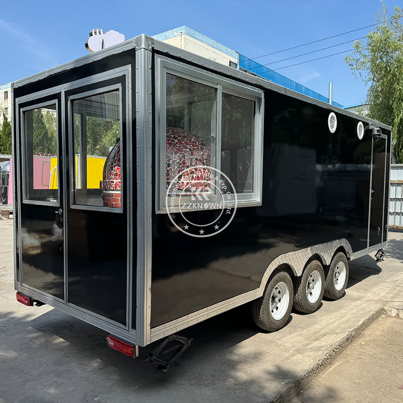 New Food Trailers Fully Equipped Food Truck Fast Food Cart Mobile Kitchen Pizza Food Truck for Sell