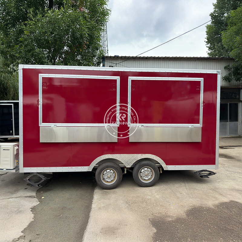Hot-Selling 4m Red Square Food Truck for Sale – Limited Offer