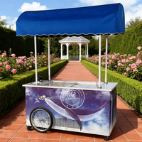 Vintage Design Retro Ice Cream Cart | Mobile Sales | Customizable for European Markets