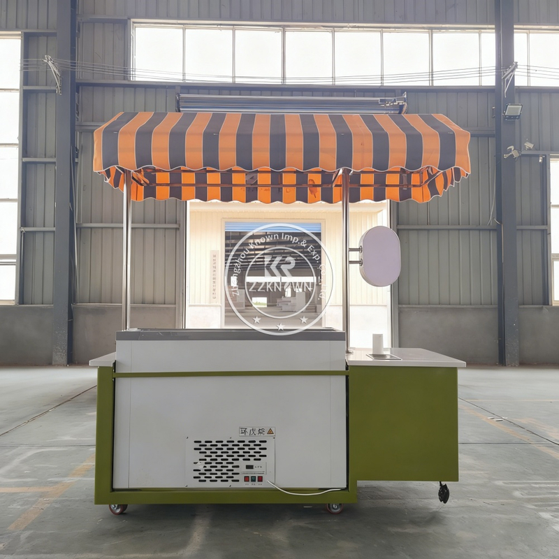 Premium Ice Cream Cart with Display Cabinet | Mobile Ice Cream Freezer Cart Manufacturer