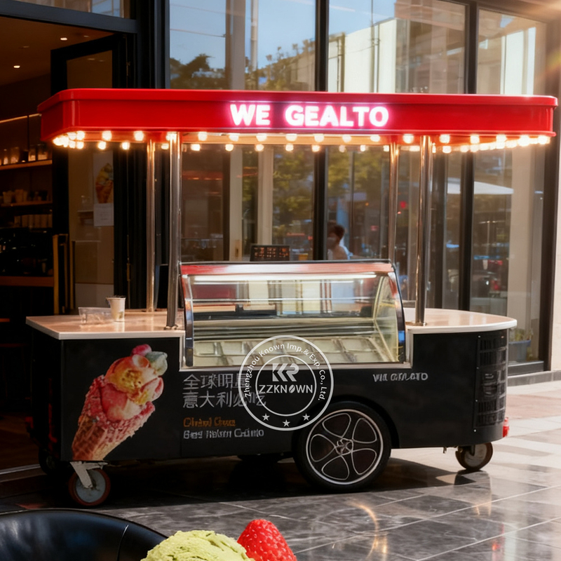 Ice Cream Cart – KN-ANBE | Professional Ice Cream Refrigerator Display Cabinet Cart