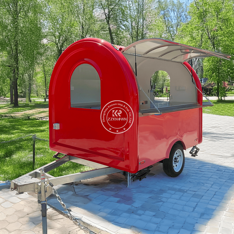 Custom KN-FR250W Snack Trailer for Sale | AU Standard Fiberglass Food Cart Manufacturer