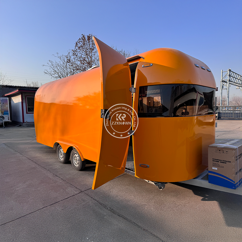 ZZKNOWN 2025 Premium Airstream Food Trailer – 5.7m Customizable Mobile Kitchen food truck