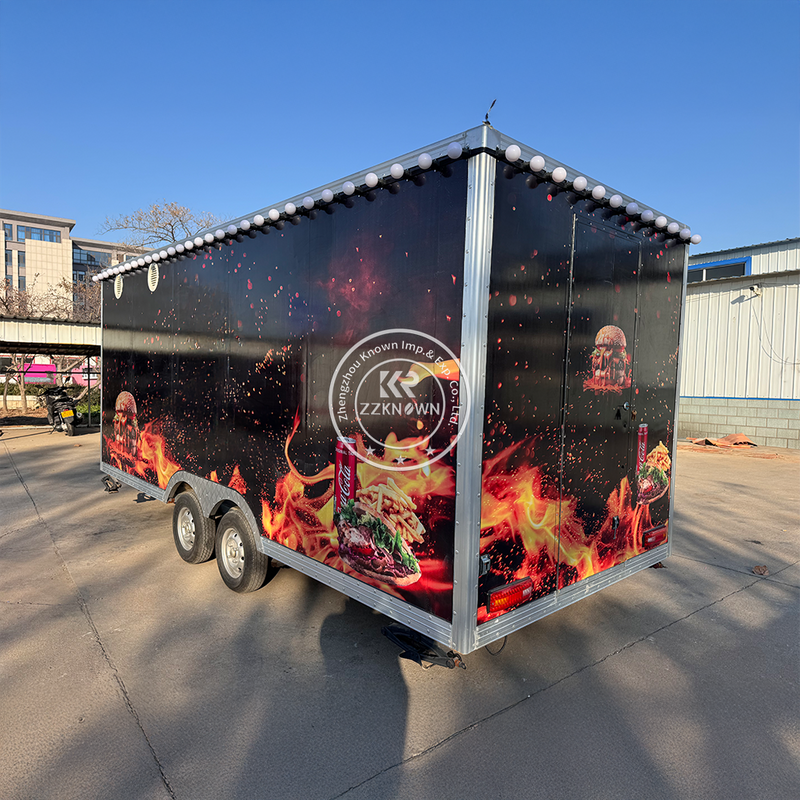 Fully Equipped Hamburger Fast Food Mobile Food Truck Trailers for Sale