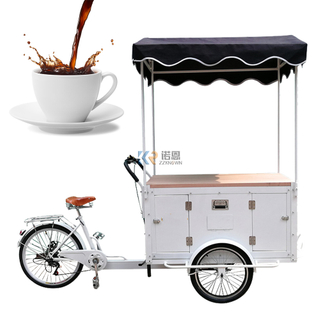Wheeled Electric Food Truck Mobile Three-wheel Fast Food Truck Fashion Design Coffee Bike