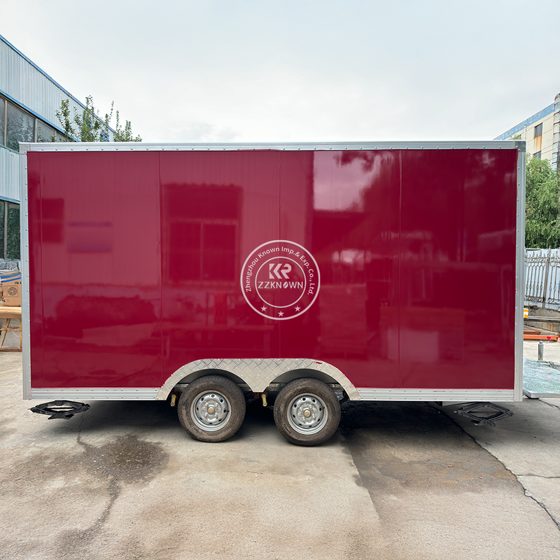 Hot-Selling 4m Red Square Food Truck for Sale – Limited Offer
