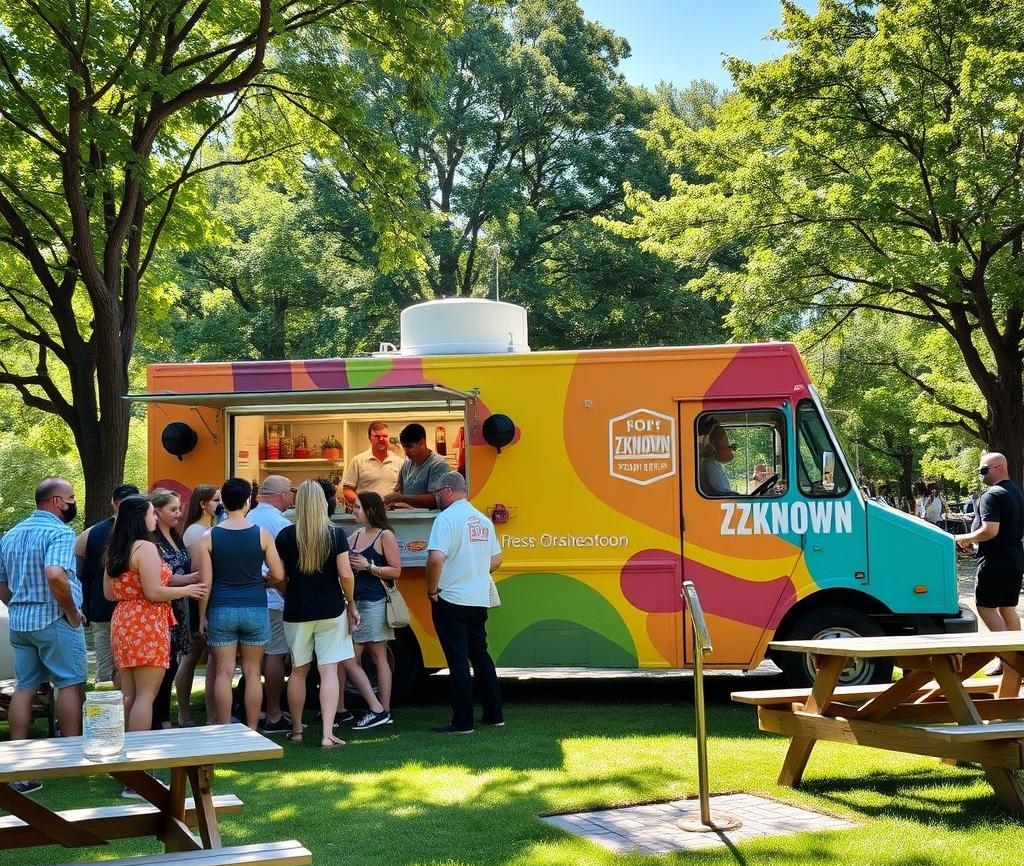 zzknown-food-truck-with-custom-branding-serving-customers-at-a-park