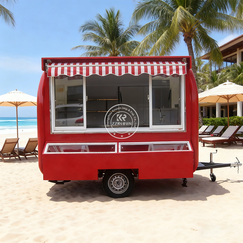 Custom Snack Cart | Mobile Food Trailer with Stainless Steel Kitchen
