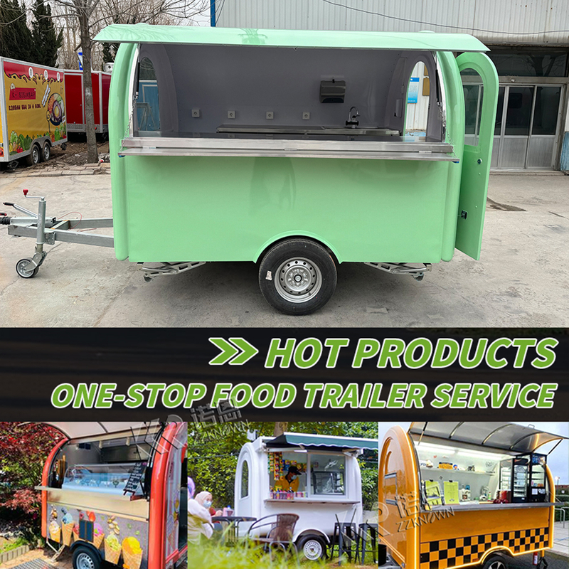 KN-FR-280W Food Carts New Mobile Food Truck In China Factory Price CE DOT Ice Cream BBQ Beer Bar Cafe Shop Fast Food Truck Mobile Kitchen