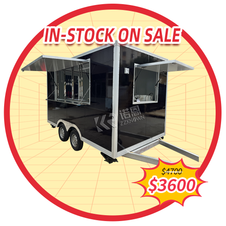 In Stock Fast Shipping 3.6m/11.8ft Square Food Trailer Street Mobile Fast Food Truck With Full Kitchen