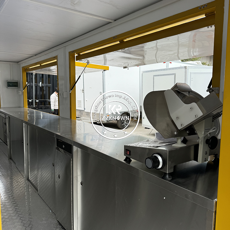 Custom Prefab Mobile Shipping Container Coffee Shop Luxury Restaurant Shipping Container Bar FOOD Kiosk with Kitchen for Sale
