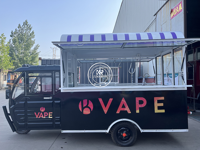 Street Mobile 3 Wheel Fast Food Cart Coffee Van Beer Bar Electric Tricycle Food Truck For Sale