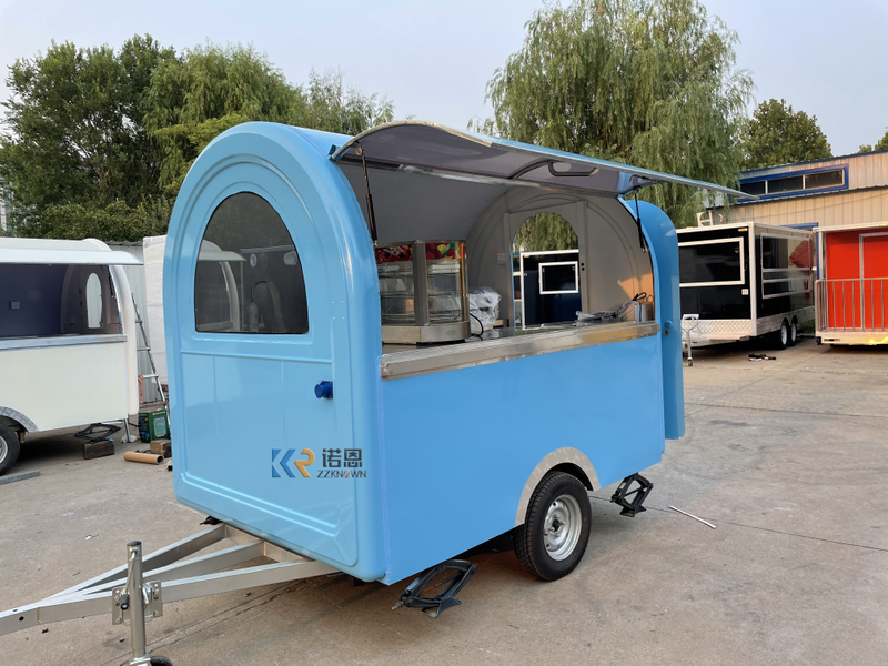 KN-FR-250B Australia Standard Street Fast Mobile Food Cart Truck Trailer With Kitchen For Sale