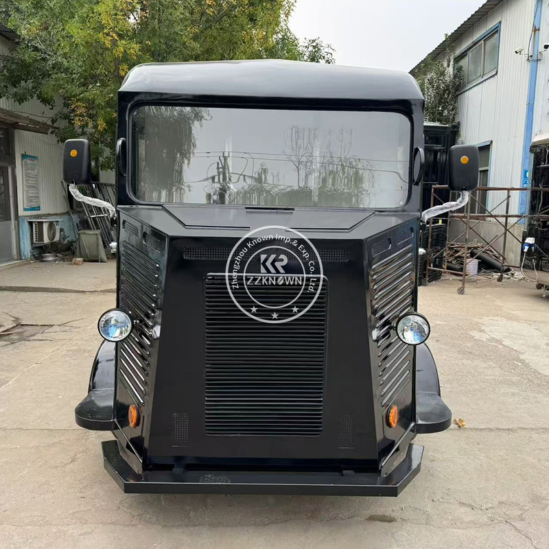 Eco Friendly 5m Black Electric Food Truck with Trailer Option Custom Design for Street Food Vendors And Mobile Kitchens
