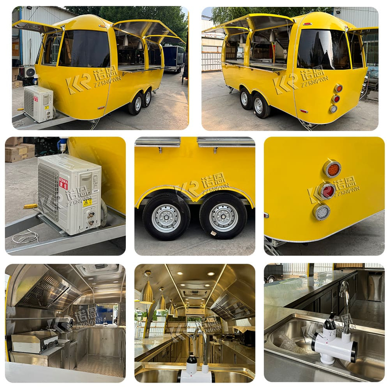 Fully catering Equipped Food Truck hot dog food cart USA Customized Food Trailer With Full restaurant Kitchen Equipments
