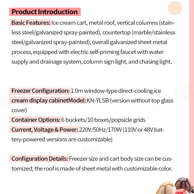 Freezer Ice Cream Cart Manufacturer | Custom Mobile Ice Cream Carts for Sale