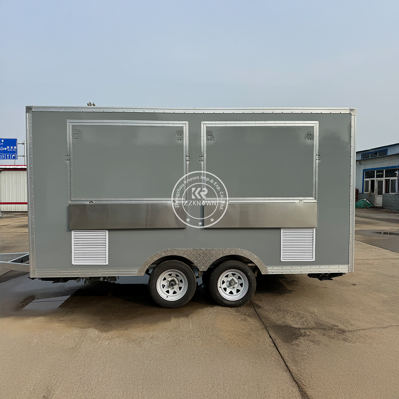 4-Meter Square Food Trailer brand new food truck for sale - Premium FRP & Stainless Steel Concession Trailer