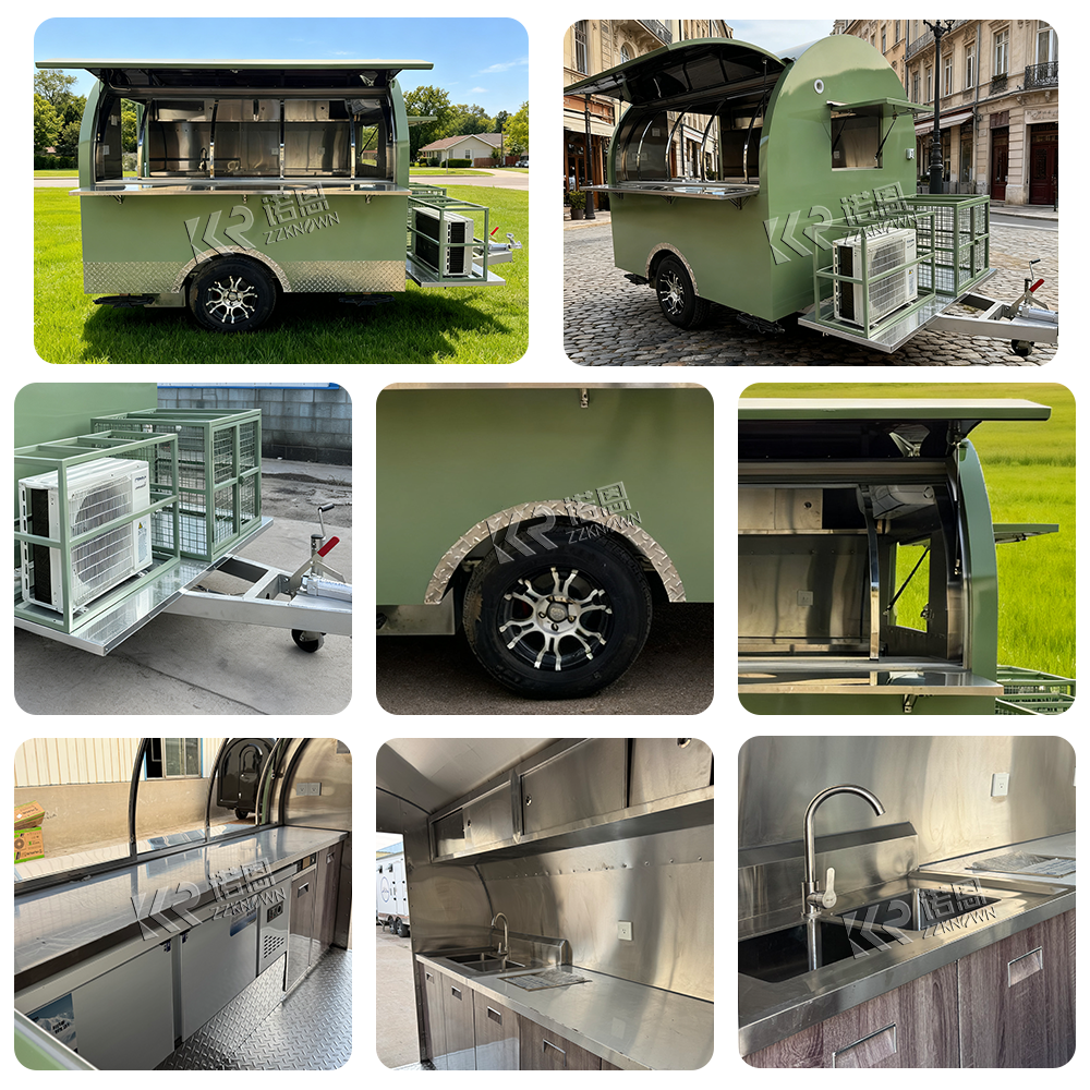 Food trailer stainless steel kitchen setups(2)