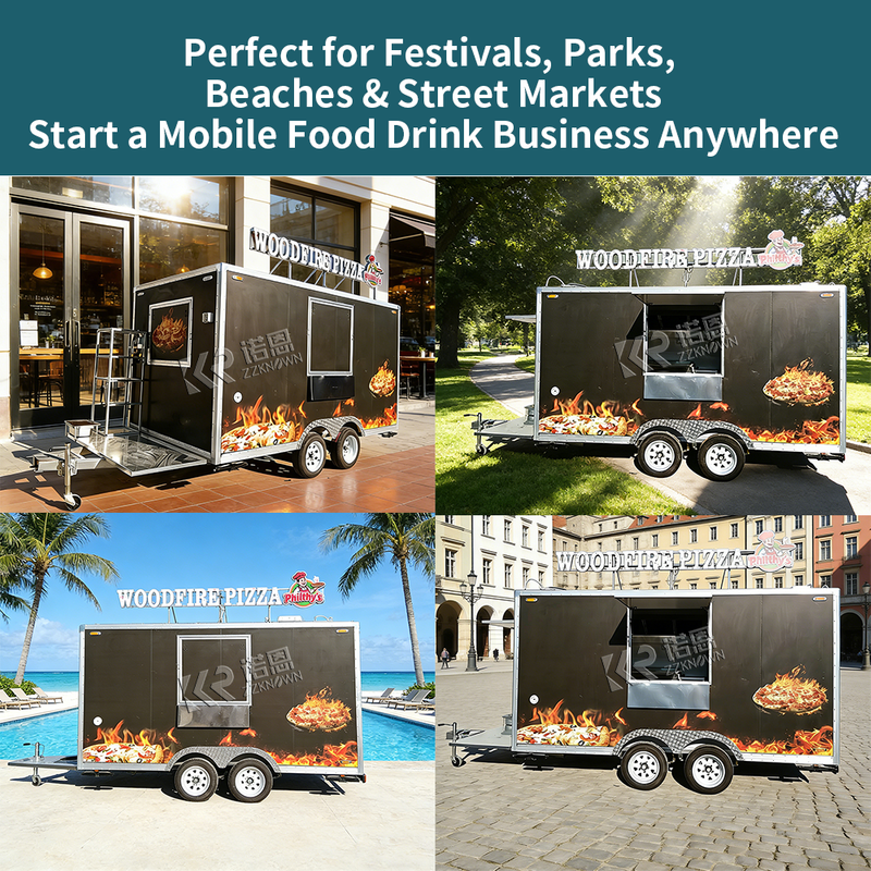 4M Australia Standard Pizza Trailer – Custom Mobile Pizza Food Trailer for Street & Event Business