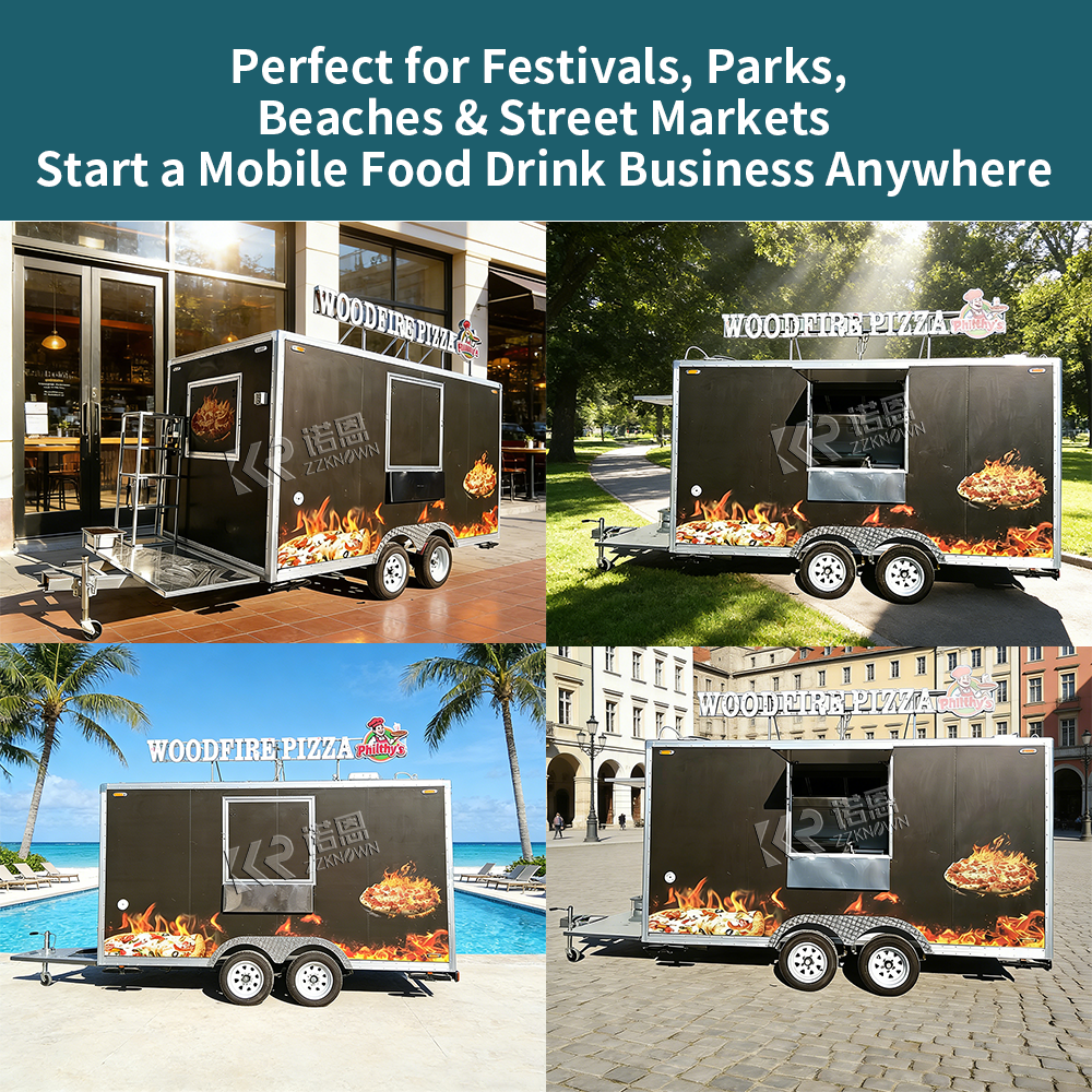 4M Australia Standard Pizza Trailer – Custom Mobile Pizza Food Trailer for Street & Event Business