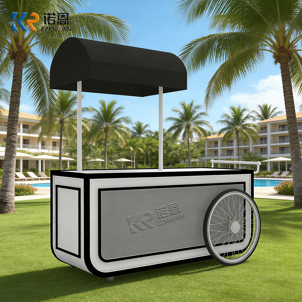 Hand-push food cart supports custom colors