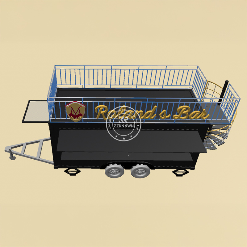 Dual-Axle Towable Mobile Container Restaurants for Sale