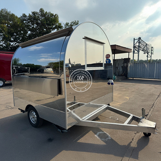 Stainless Steel Small Mobile Food Trailer for Sale – 2.2m X 2m X 2.3m