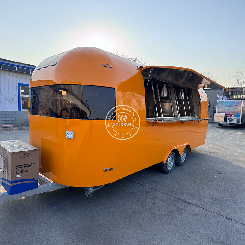 ZZKNOWN 2025 Premium Airstream Food Trailer – 5.7m Customizable Mobile Kitchen food truck